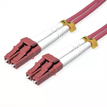 ROLINE LC-LC OM4 LWL-Patchkabel, stahlarmiert, LSOH, Βιολετί, 3 m