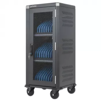 Manhattan 181471 30-Bay USB-C-Ladewagen, 30 W pro Port, Μαύρο