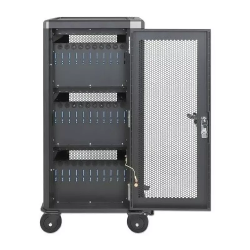 Manhattan 181471 30-Bay USB-C-Ladewagen, 30 W pro Port, Μαύρο