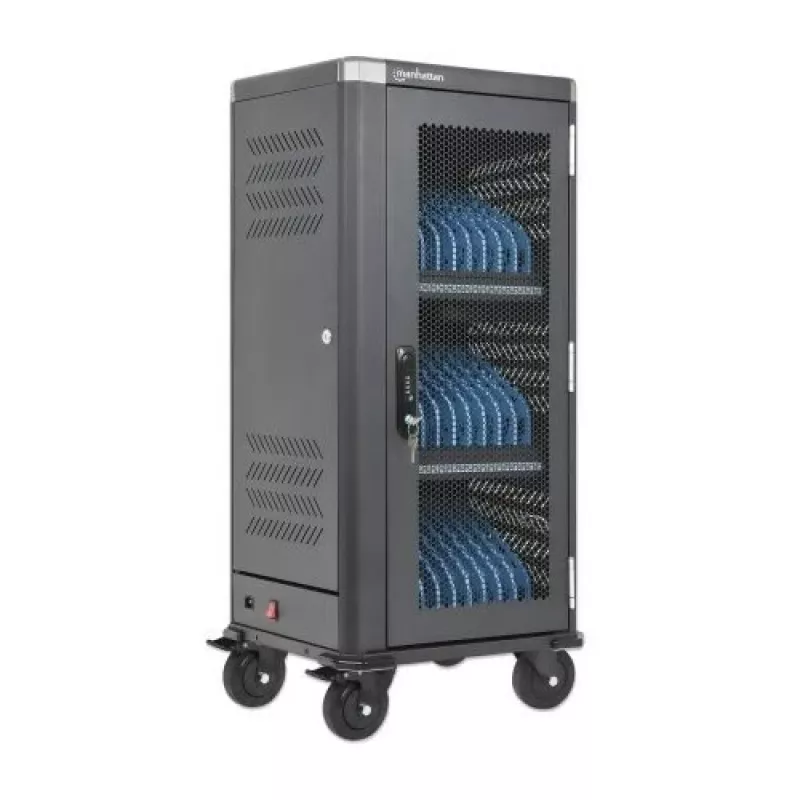 Manhattan 181471 30-Bay USB-C-Ladewagen, 30 W pro Port, Μαύρο