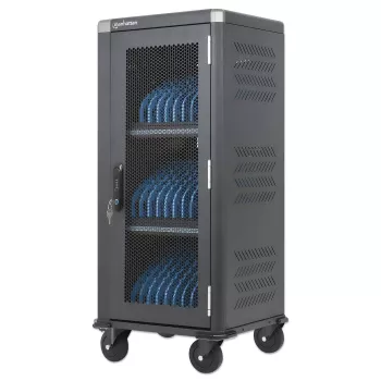 Manhattan 181471 30-Bay USB-C-Ladewagen, 30 W pro Port, Μαύρο