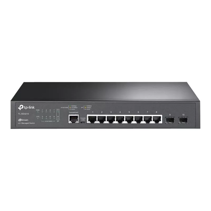 TP-Link LiteWave SG3210 L2 Managed Switch με 8 θύρες Gigabit και 2 υποδοχές SFP