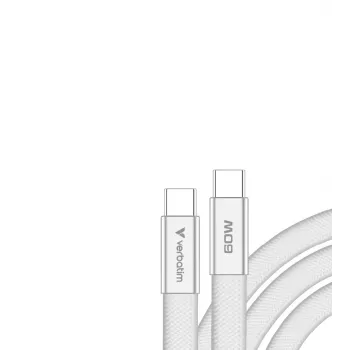 Verbatim Sync & Charge USB-C σε USB-C 60W 120cm Λευκό