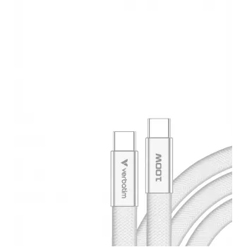 Verbatim Sync & Charge USB-C σε USB-C 100W 120cm Λευκό