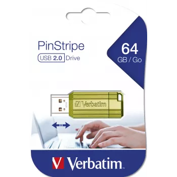 Verbatim Store n Go Pinstripe USB 2.0 Eucalyptus Green 64GB Συσκευή USB