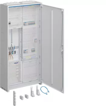 Hager ZB323T15DT Καθολικό Ερμάριο Μέτρησης και Διανομής IP44 15 Σειρές 180 TE 3 Πεδία Λευκό