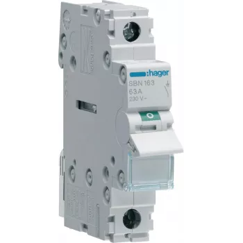 HAGER SBN163 αρθρωτός διακόπτης απομόνωσης 1P 63A 1 μονάδα