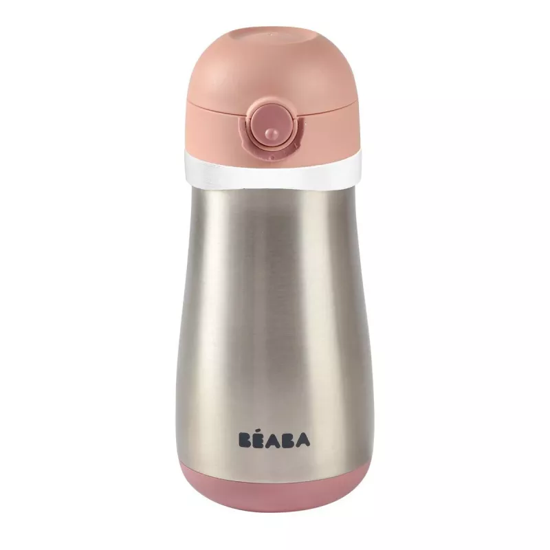 Beaba Μπουκάλι Ανοξείδωτου Χάλυβα 350ml Ροζ
