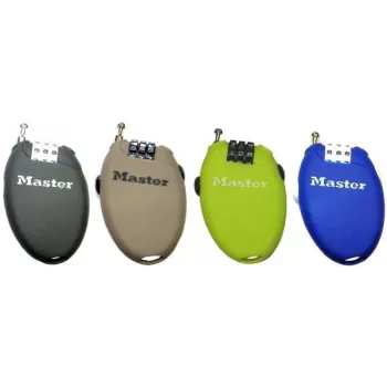 Master Lock 4603EURD συνδυαστικό καλώδιο-λουκέτο με ανασυρόμενο καλώδιο, μαύρο
