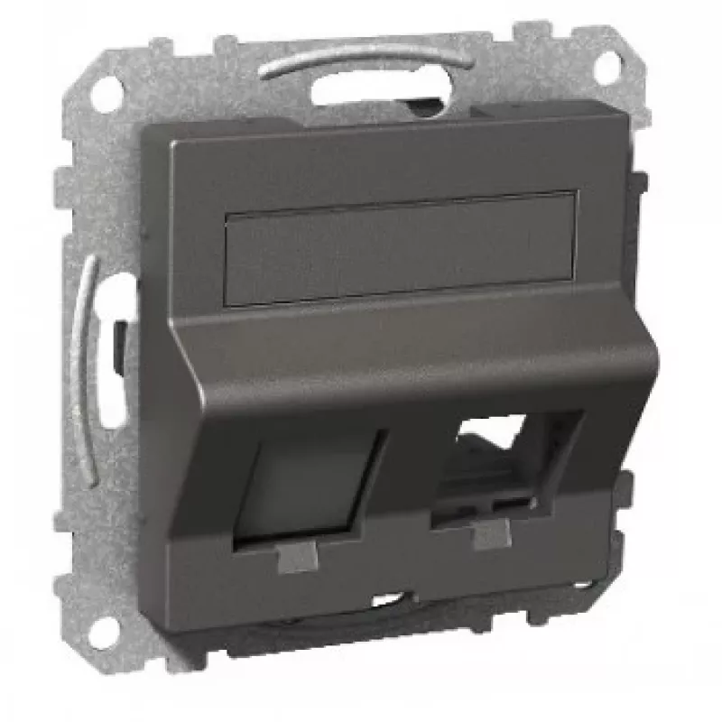 Schneider Electric Exxact Datacase Actassi/Keystone Πλαίσιο πρίζας δεδομένων λοξό ανθρακί
