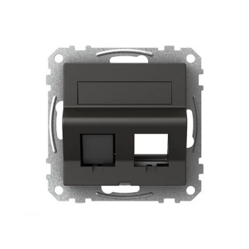 Schneider Electric Exxact Datacase Actassi/Keystone Πλαίσιο πρίζας δεδομένων λοξό ανθρακί