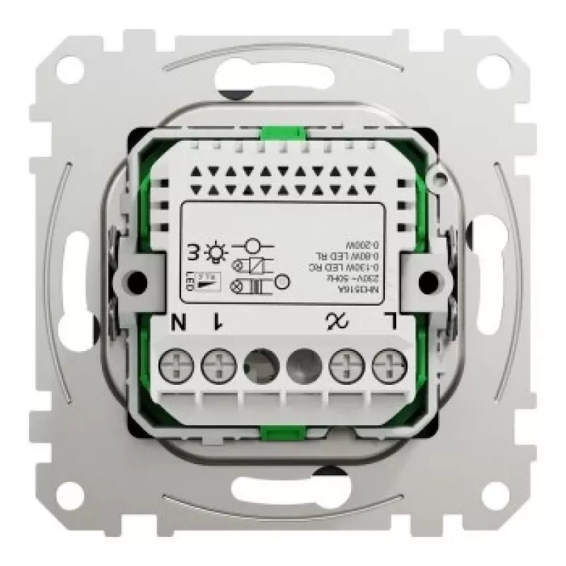 Schneider Electric Multiwire Περιστροφικός LED Dimmer 200W ανθρακί
