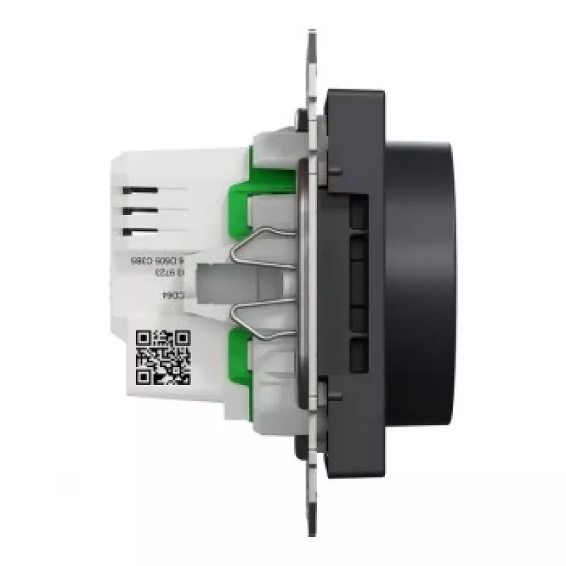Schneider Electric Multiwire Περιστροφικός LED Dimmer 200W ανθρακί
