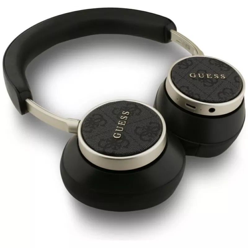 Guess 4G Classic Logo Ασύρματα On-Ear Bluetooth Ακουστικά - Μαύρα