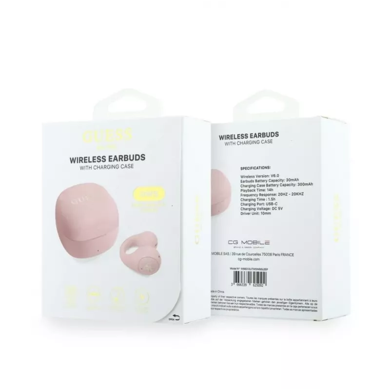 GUESS Mini Classic Open-Ear Ασύρματα Ακουστικά Ροζ