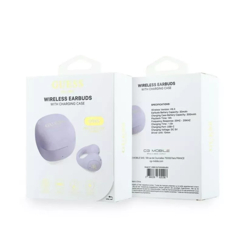 Guess Mini Classic Open-Ear Ασύρματα Ακουστικά Λιλά
