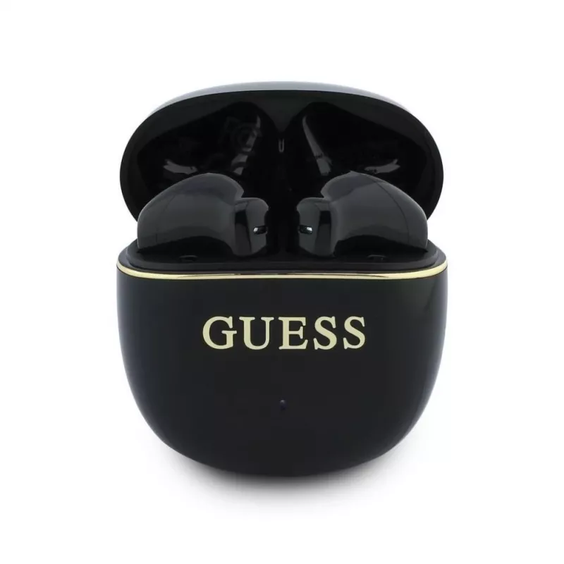 GUESS Glossy Gold Line Classic TWS Ακουστικά Μαύρα