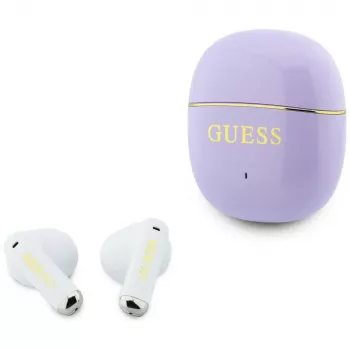 GUESS Glossy Gold Line Classic TWS Ακουστικά - Λιλά