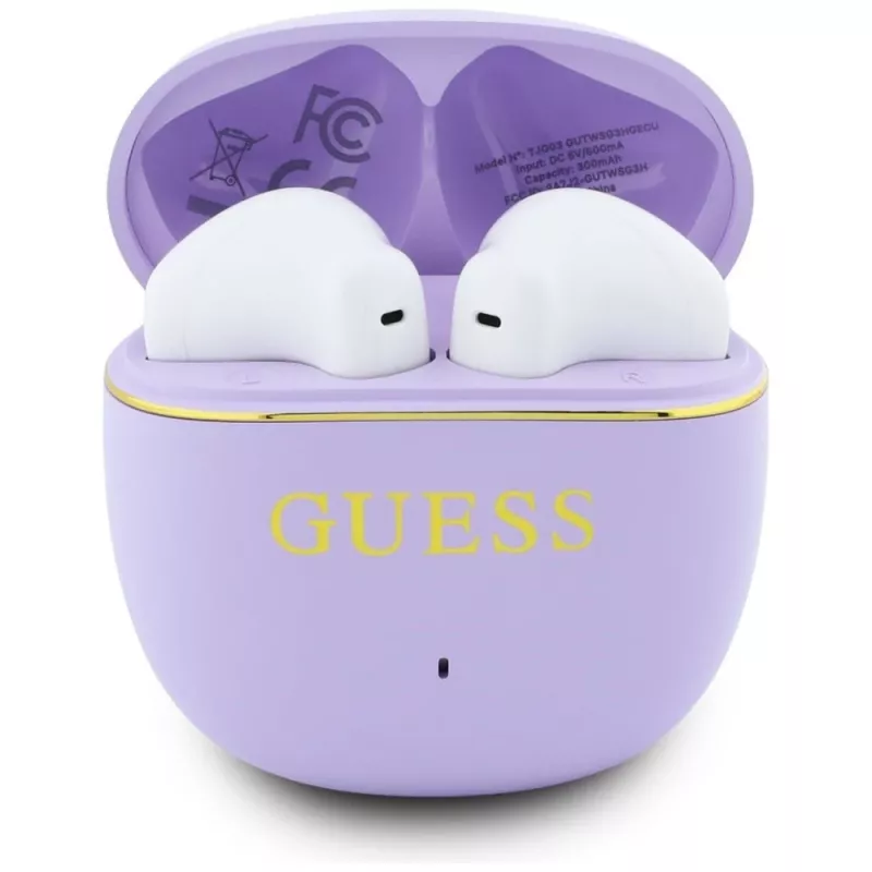 GUESS Glossy Gold Line Classic TWS Ακουστικά - Λιλά