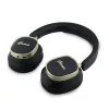 Guess Bluetooth Over-Ear Ακουστικά ENC Rectangle Metal Script Μαύρα