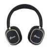 Guess Bluetooth Over-Ear Ακουστικά ENC Rectangle Metal Script Μαύρα