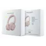 Guess Bluetooth Over-Ear Ακουστικά ENC Rectangle Metal Script Ροζ
