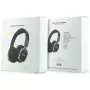 Guess Bluetooth Over-Ear Ακουστικά ENC Rectangle Metal Script Καφέ