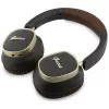 Guess Bluetooth Over-Ear Ακουστικά ENC Rectangle Metal Script Καφέ