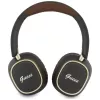 Guess Bluetooth Over-Ear Ακουστικά ENC Rectangle Metal Script Καφέ