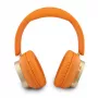 Guess Bluetooth On-Ear Ακουστικά Rectangle Metal Script Πορτοκαλί