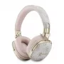 Guess Over-Ear Bluetooth Ακουστικά ENC Metal 4G Script Logo Ροζ
