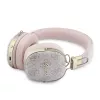 Guess Over-Ear Bluetooth Ακουστικά ENC Metal 4G Script Logo Ροζ