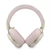 Guess Over-Ear Bluetooth Ακουστικά ENC Metal 4G Script Logo Ροζ