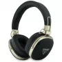 Guess Over-Ear Bluetooth Ακουστικά με ENC, Μεταλλικό Κοκκώδες Τριγωνικό Λογότυπο, Μαύρα
