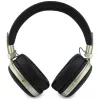 Guess Over-Ear Bluetooth Ακουστικά με ENC, Μεταλλικό Κοκκώδες Τριγωνικό Λογότυπο, Μαύρα