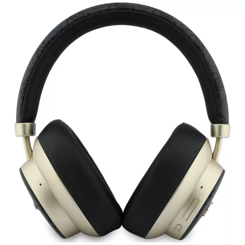 Guess GUE005456 Bluetooth Over-Ear Ακουστικά με ENC, 4G Gold Script Metal, Μαύρα