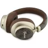 Guess GUE005457 Over-Ear Bluetooth Ακουστικά με ENC, Καφέ, Σχέδιο Gold Script Metal
