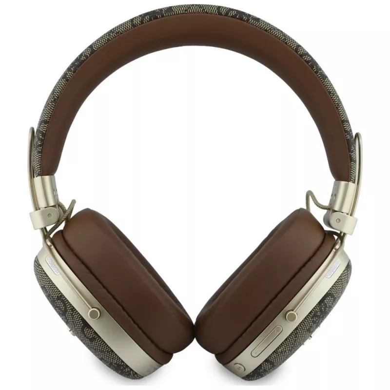 Guess GUE005462 Bluetooth Over-Ear Ακουστικά με ENC, Μεταλλικό Σχέδιο, 4G Script Logo, Καφέ