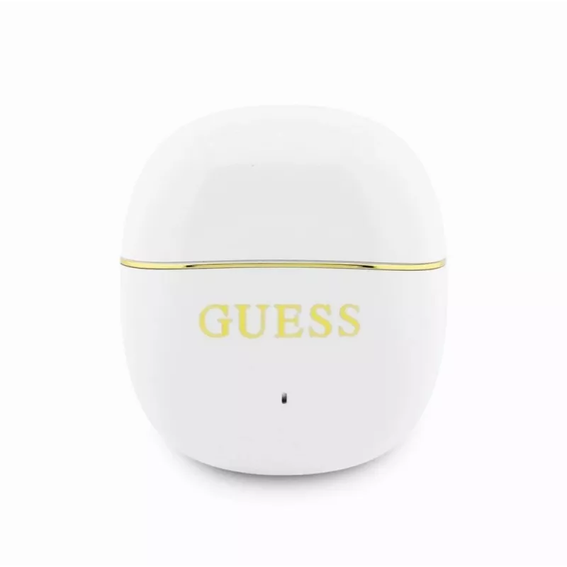 GUESS Glossy Gold Line Classic TWS Ακουστικά Λευκά