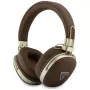 Guess GUE005460 Bluetooth On-Ear Ακουστικά με ENC, Καφέ, Μεταλλικό Κοκκώδες Τριγωνικό Λογότυπο