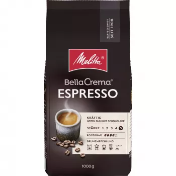 MELITTA BellaCrema Espresso ολόκληροι κόκκοι καφέ 1 kg ένταση 5/5