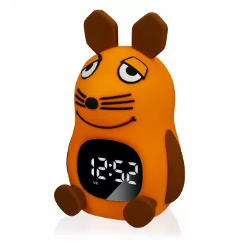 DieMaus Ξυπνητήρι για παιδιά με νυχτερινό φωτισμό - Αναλογικό quartz, θερμόλευκος νυχτερινός φωτισμός, πολύχρωμο (μπλε/πορτοκαλί)