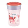 NUK Magic Cup 230 ml Κόκκινο Ποτήρι εκπαίδευσης 360° για νήπια από 8+ μηνών, αδιάβροχο, χωρίς BPA, πλυντήριο πιάτων