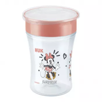 NUK Disney Mickey Mouse Magic Cup 230ml Κόκκινο ποτήρι εκπαίδευσης με 360° χείλος