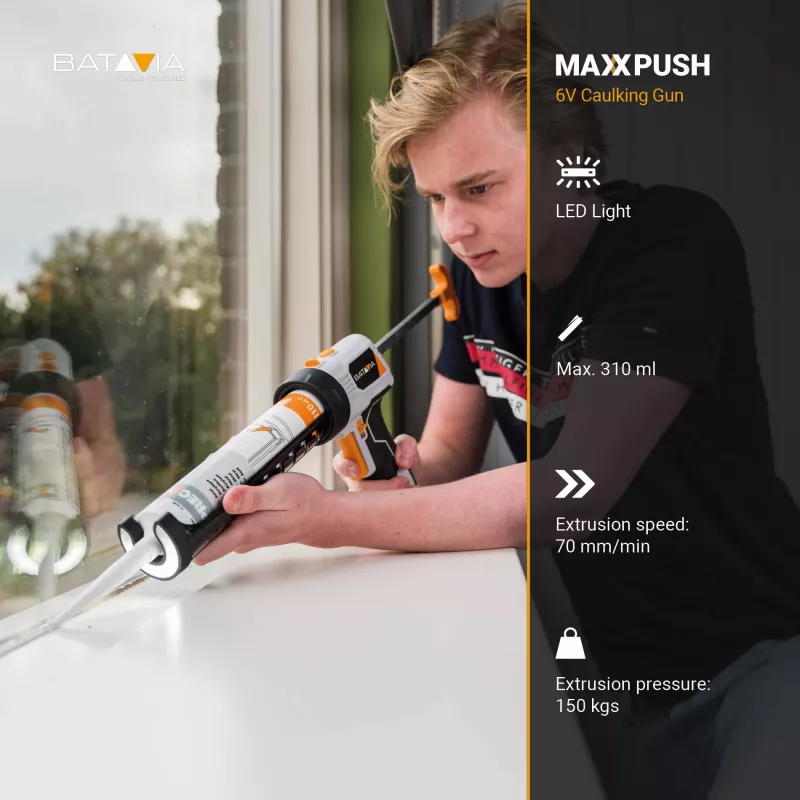 Batavia B.V. Maxxpush Πιστόλι καρτουτσιών μπαταρίας με LED