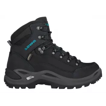 LOWA Renegade GTX Mid Ws Μπότες Πεζοπορίας - Γυναικείες - Μαύρο/Τιρκουάζ