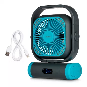MEDION LIFE Camping Fan E10 TF (MD 12065) Γκρι/Μπλε