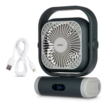 MEDION LIFE Camping Fan E10 TF (MD 12065) Γκρι/Λευκό