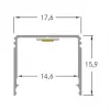 Brumberg 53381263 AB-Profil QUALITYFLEX Αλουμινίου Προφίλ 2000mm