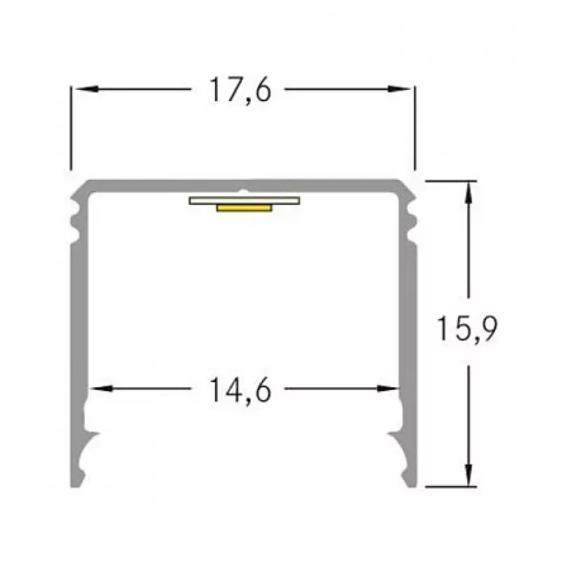Brumberg 53381263 AB-Profil QUALITYFLEX Αλουμινίου Προφίλ 2000mm